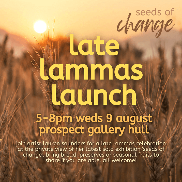 late lammas launch - square tile - lauren saunders seeds of change